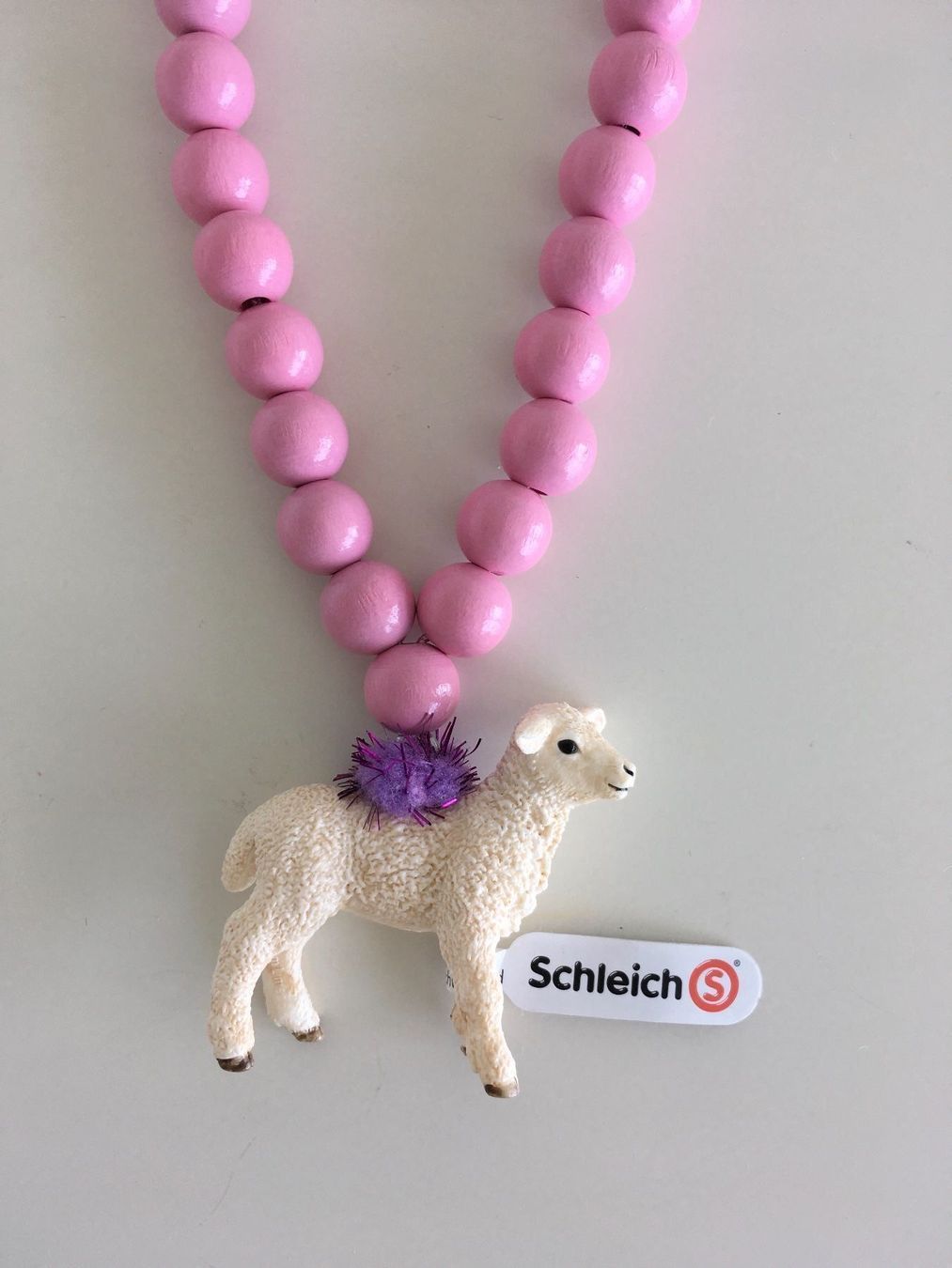 Ketten: SCHLEICH Kette Lamm Schaf Rosarot – Neu und originalverpackt aus Zollikofen von poppala 5