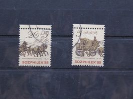 DDR 1985 SOZPHILEX Personenkutsche gest.