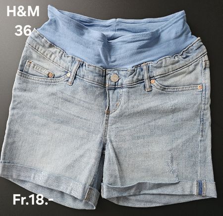 Umstands-Shorts H&M Grösse 36 Hellblau