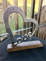 Dekoschriftzug LOVE gross/Aluminium/Holz