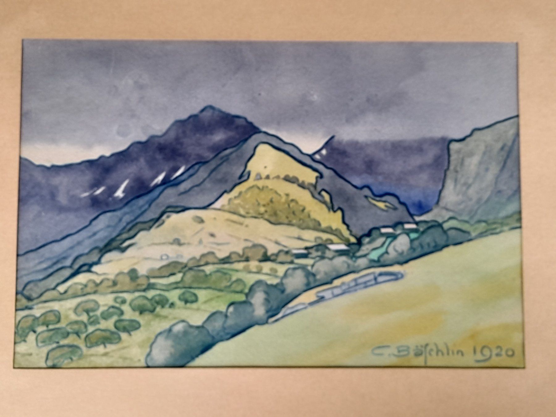 Dipinti: Aquarell Berglandschaft 1920 – Usato da Aeschi b.Spiez venduto da 52_wochen 1