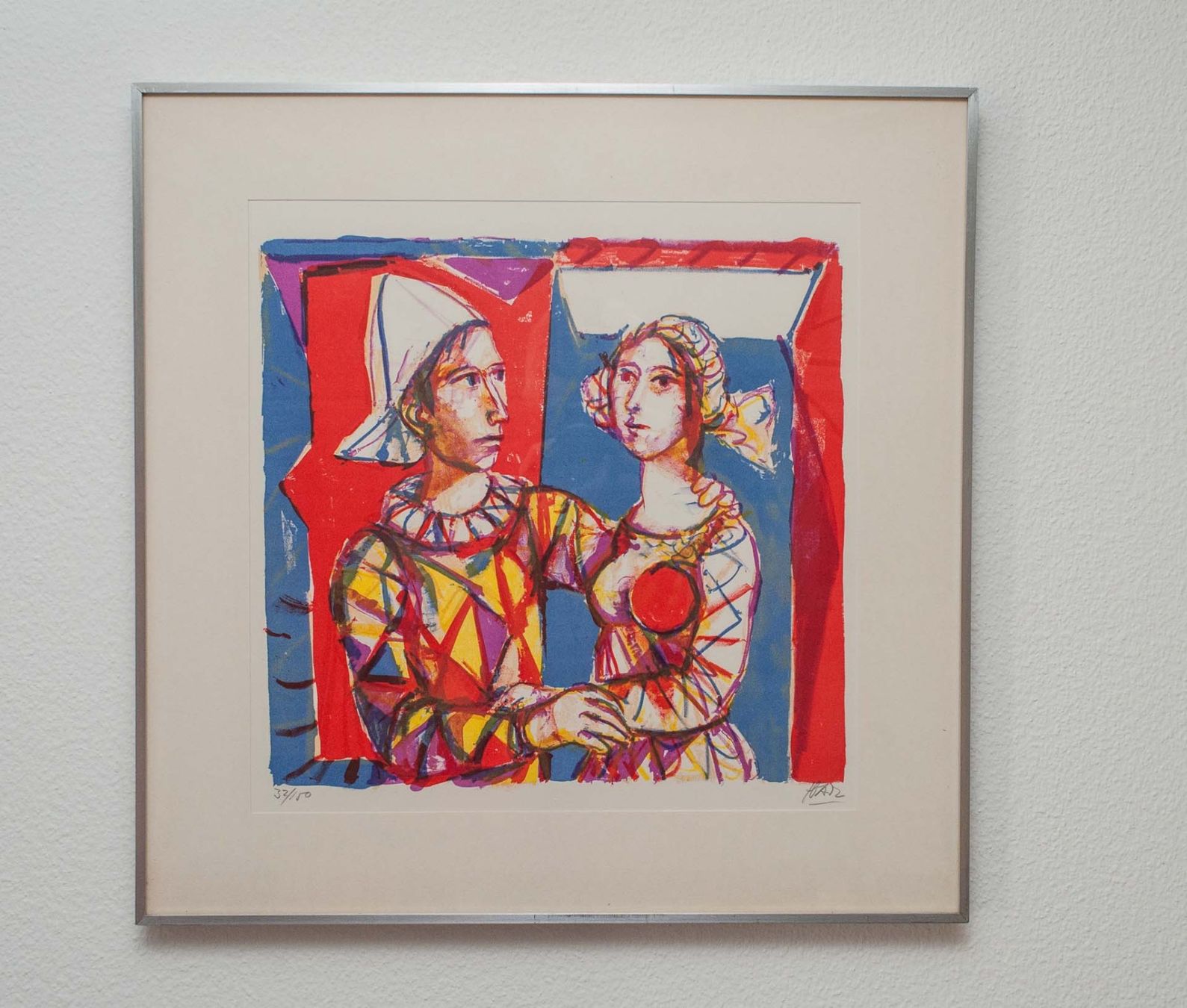 Grafiken & Lithographien: Signierte Lithographie "Harlekin & Colombine" – Gebraucht aus Schwerzenbach von floridan 1