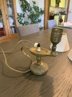 Antike Öllampe Tischlampe Messing mit 2 Schirmchen, ein Muss