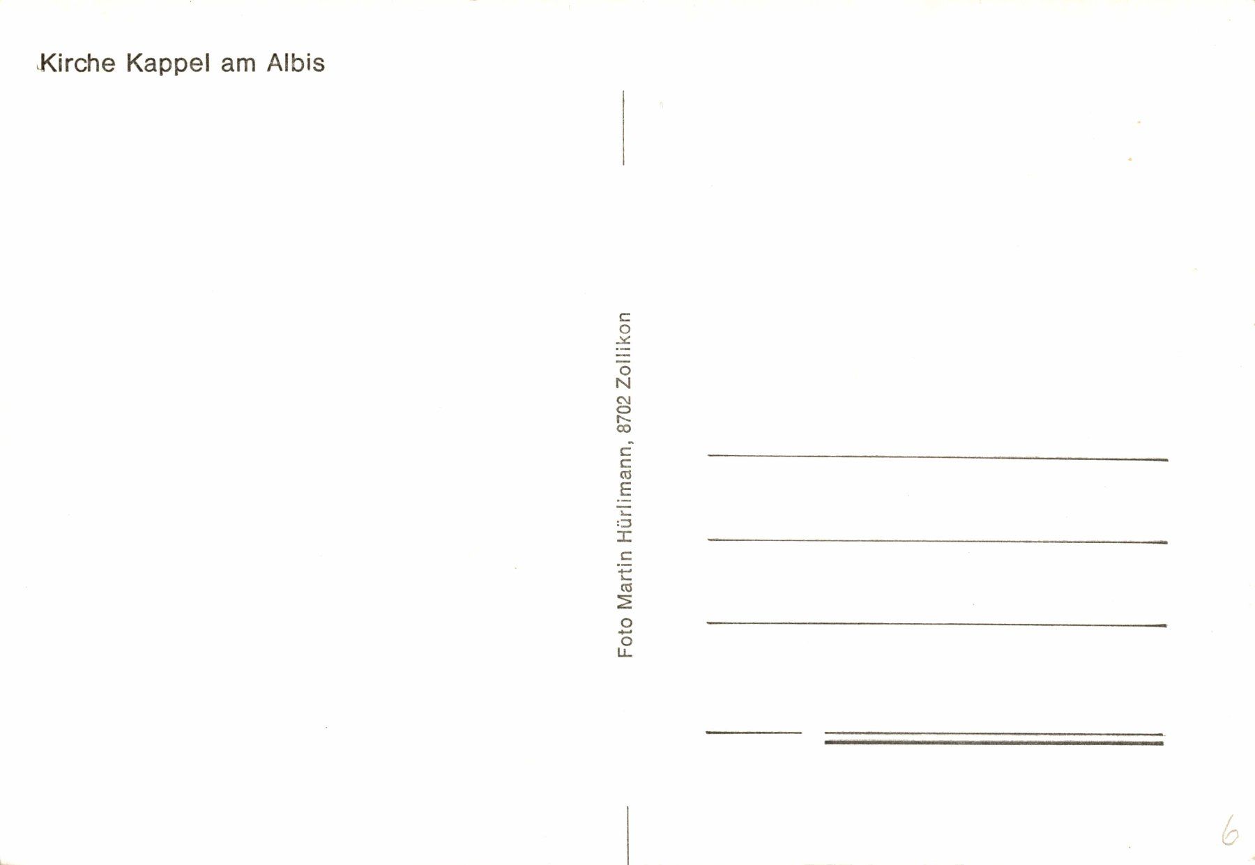 Cartoline postali: Kirche Kappel am Albis – Usato da Bronschhofen venduto da Astore 1