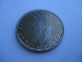 Münze 100 Pesetas, 1980, Fussballmotiv