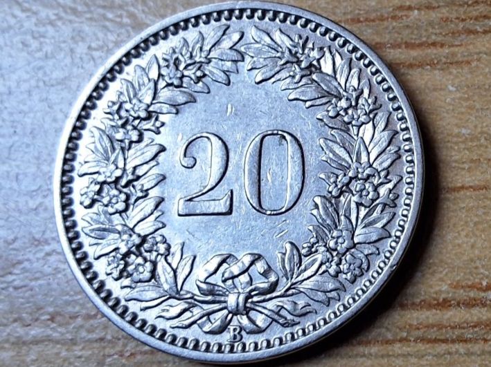 Tutti le monete: 20 Rappen 1912 - sehr schön! – Usato da Münchenstein venduto da purbach1 7