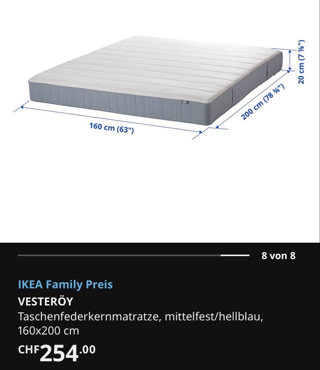 Ikea Letti: IKEA Malm Bett mit Schubladen und Matratze  – Usato da Kerns venduto da S.Lussi87 2