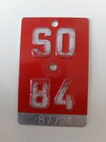 Velonummer SO 84 plaque Velo