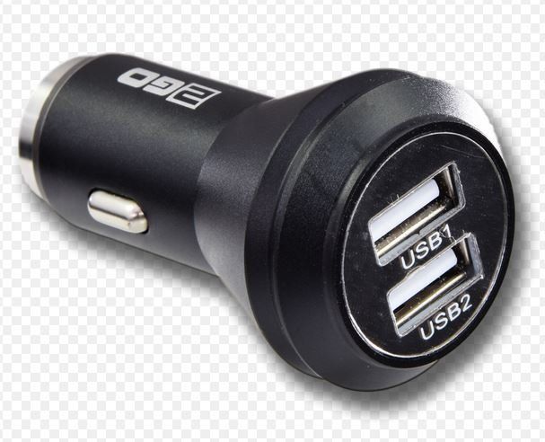 Auto USB Stecker 12V 2fach (1x 2.4 A / 1x 1.0A)