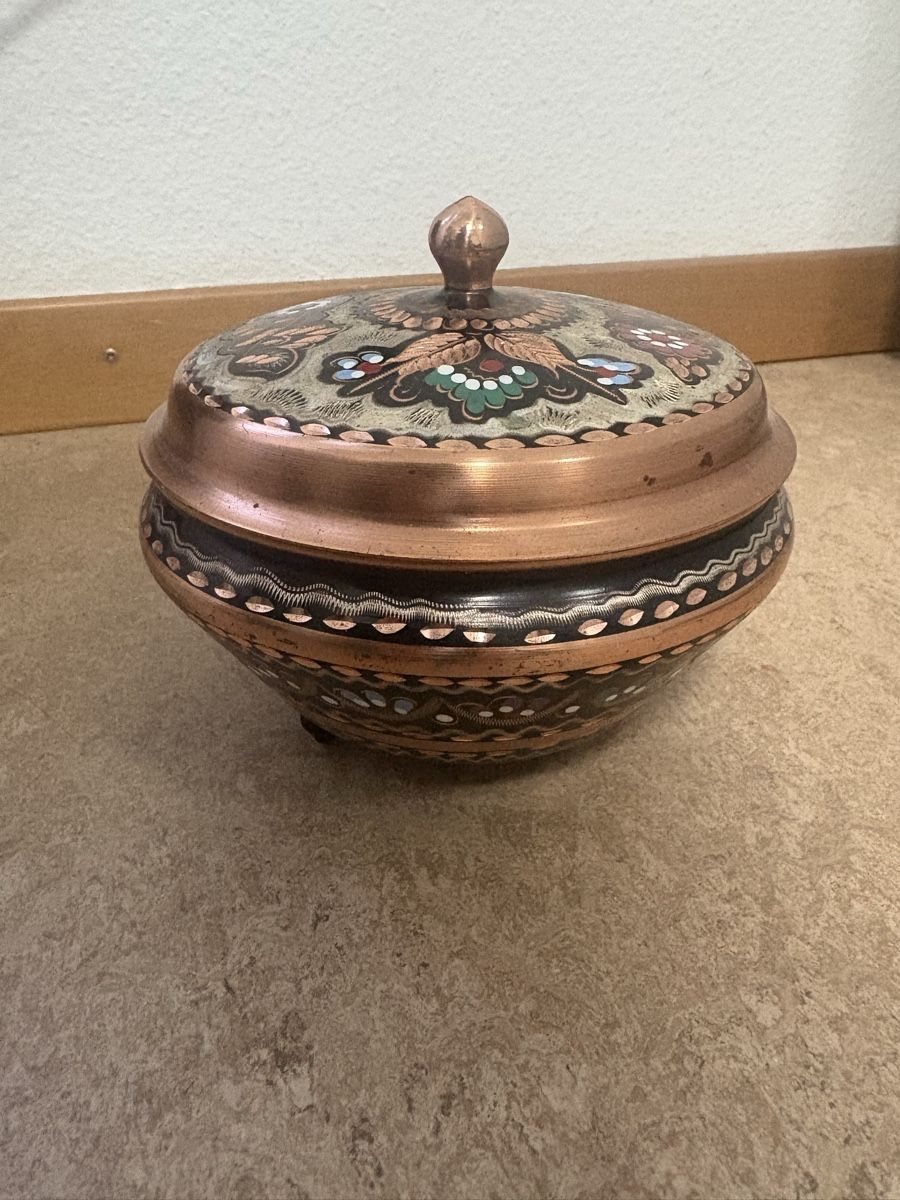 Tutte le decorazioni: Kupfergefäss handbemalt  – Usato da Erlinsbach venduto da chc_ppz5