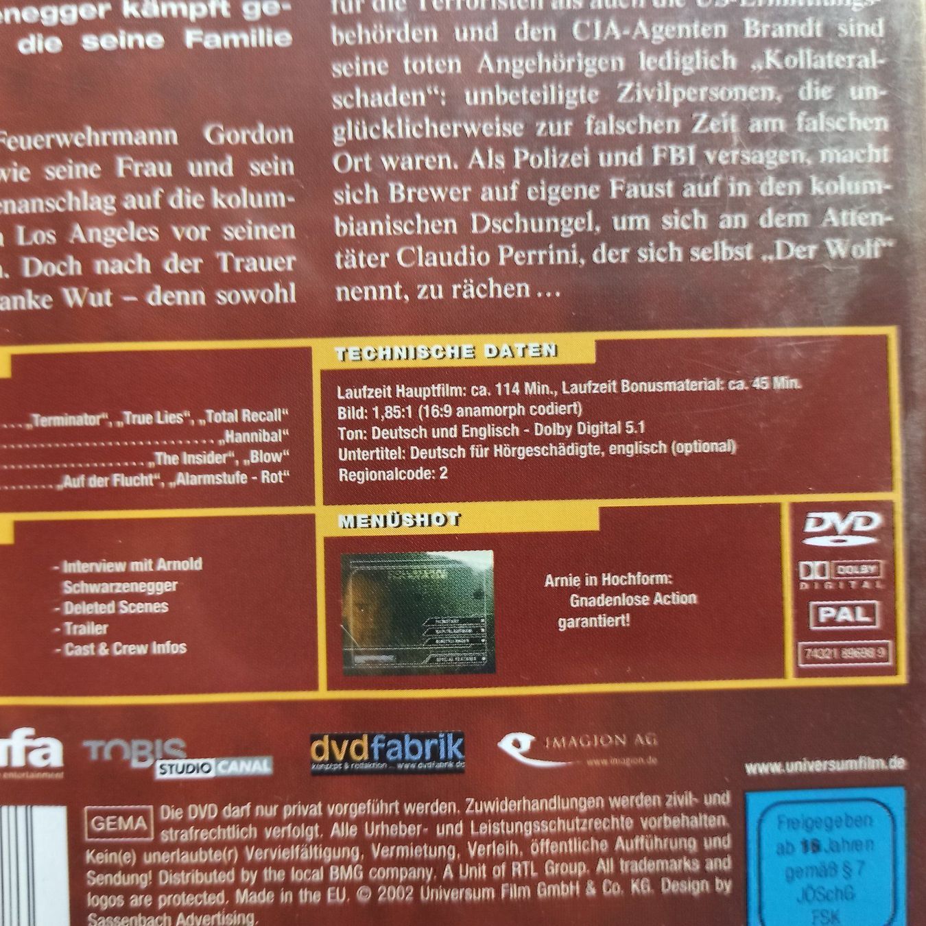 Tutti i DVDs: Collateral Damage - Zeit der Vergeltung – Usato da Dübendorf venduto da kb86_MOVIE 2