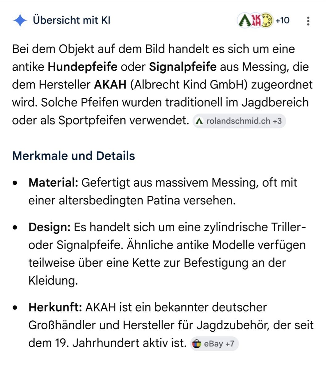Pipe & Accessori: Antike Hundepfeife Signalpfeife AKAH Jagdpfeife – Usato da Goldach venduto da Donpancho 9