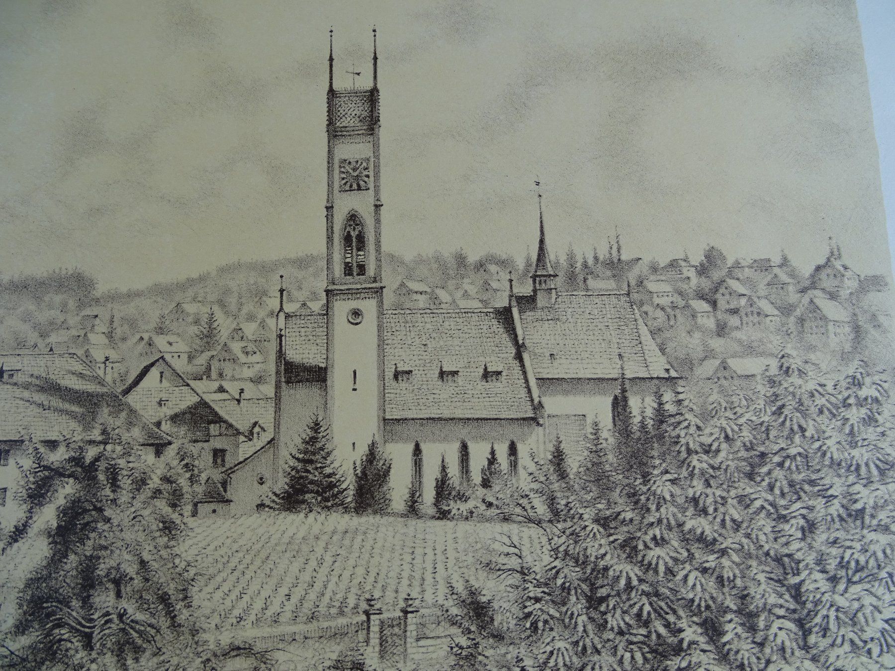 Stiche: KÜSNACHT, LITHOGRAPHIE 1942 – Gebraucht aus Grüningen von Kartensammler 4