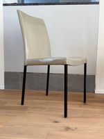 6 elegante Stühle Möbel Pfister Lederoptik Beige, Metall