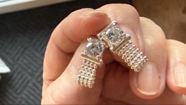 Modische Silber-Ohrringe mit Zirkonia!