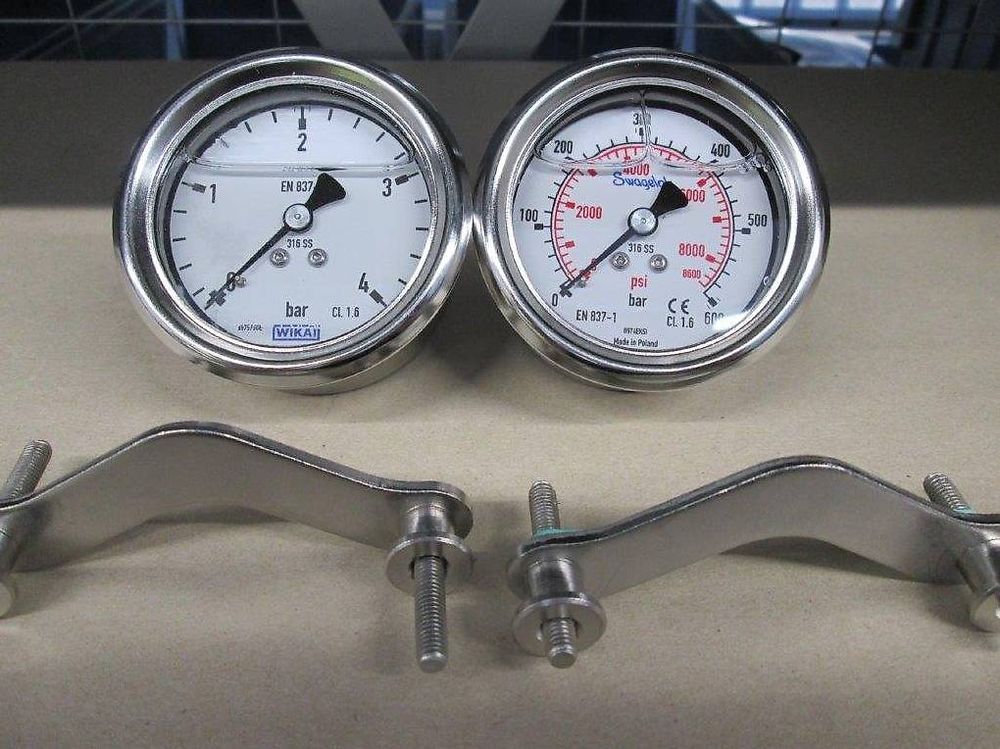 Manometer 0-4 bar und 0-600 bar (1913-TPGH) (Gebraucht) in St. Gallen ...