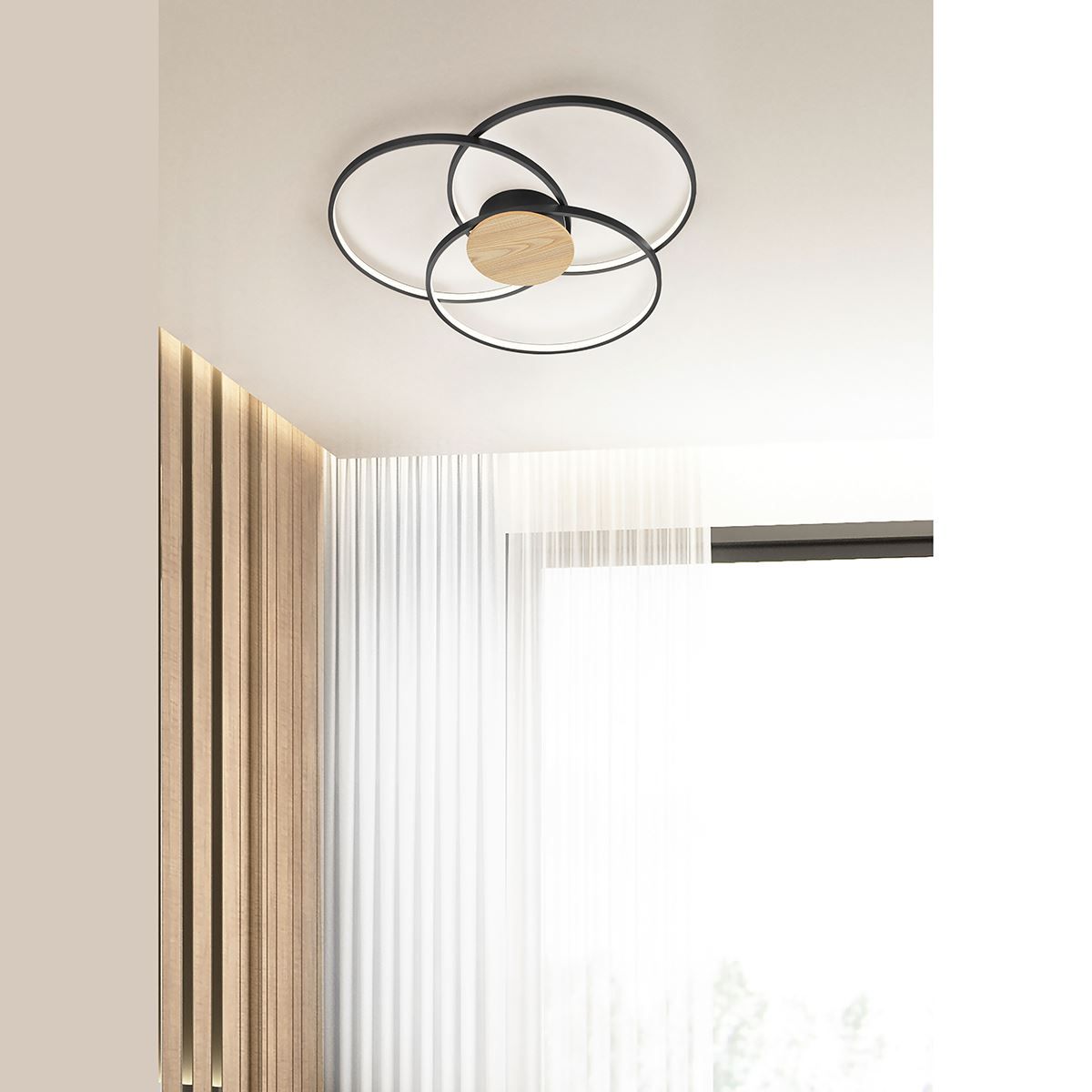 Lampadari & plafoniere: LED Deckenleuchte, Schwarz, 80 cm Ø – Nuovo (secondo la descrizione) da Kreuzlingen venduto da Smart-Light 1