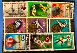 MONGOLIA  BRIEFMARKEN GESTEMPELT  