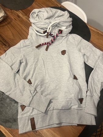 NAKETANO HOODIE HELLGRAU MARINEKORDEL GR XS