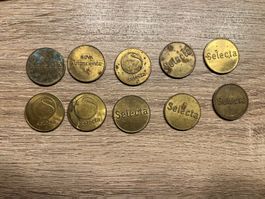 Selecta Jetons Konvolut 10 Stk mit Gebrauchsspuren
