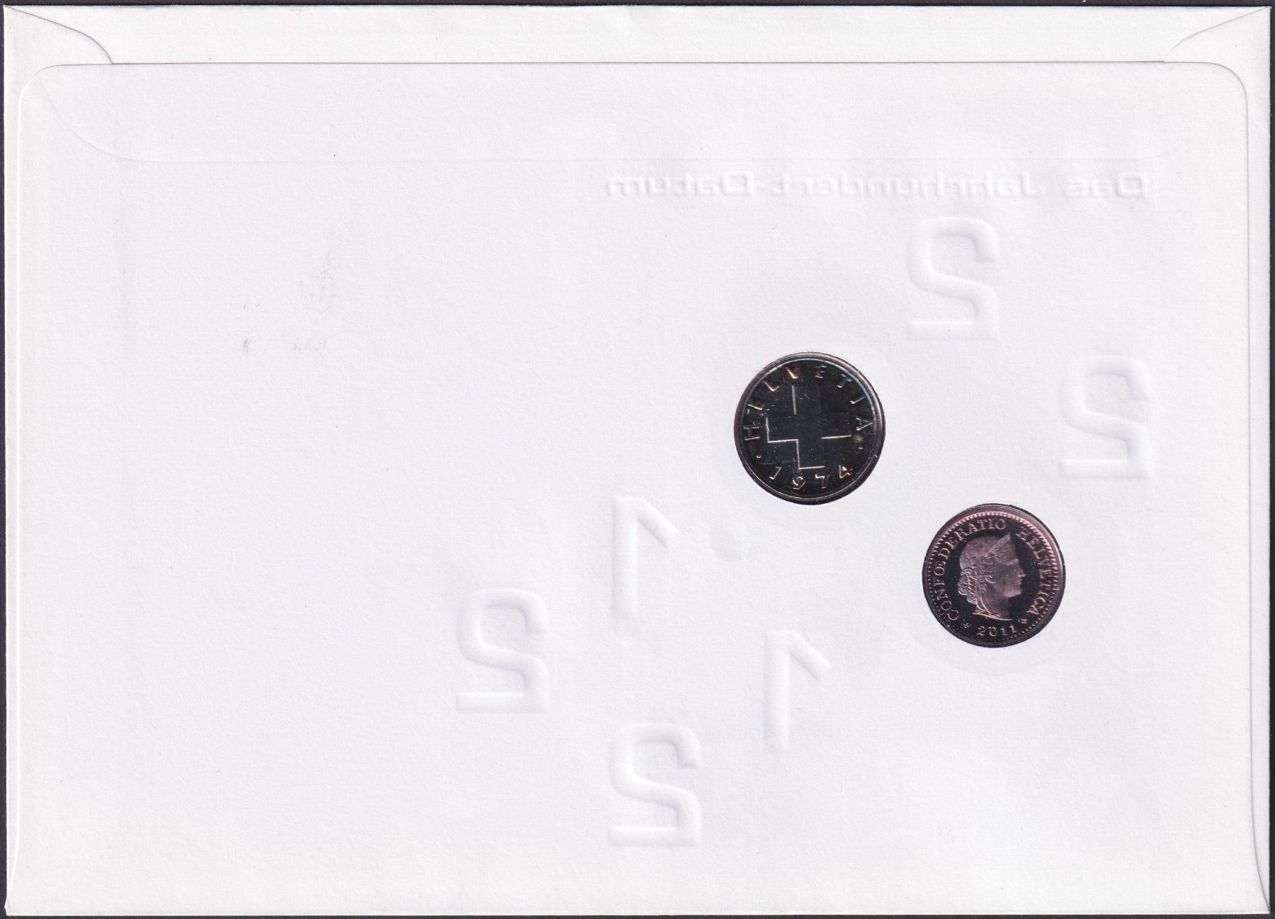 Tutti i francobolli: 2012, Numisbrief/Münzbrief "Jahrhundert" mit 10+2 Räppler. – Usato da Sursee venduto da Luzernerraute 3