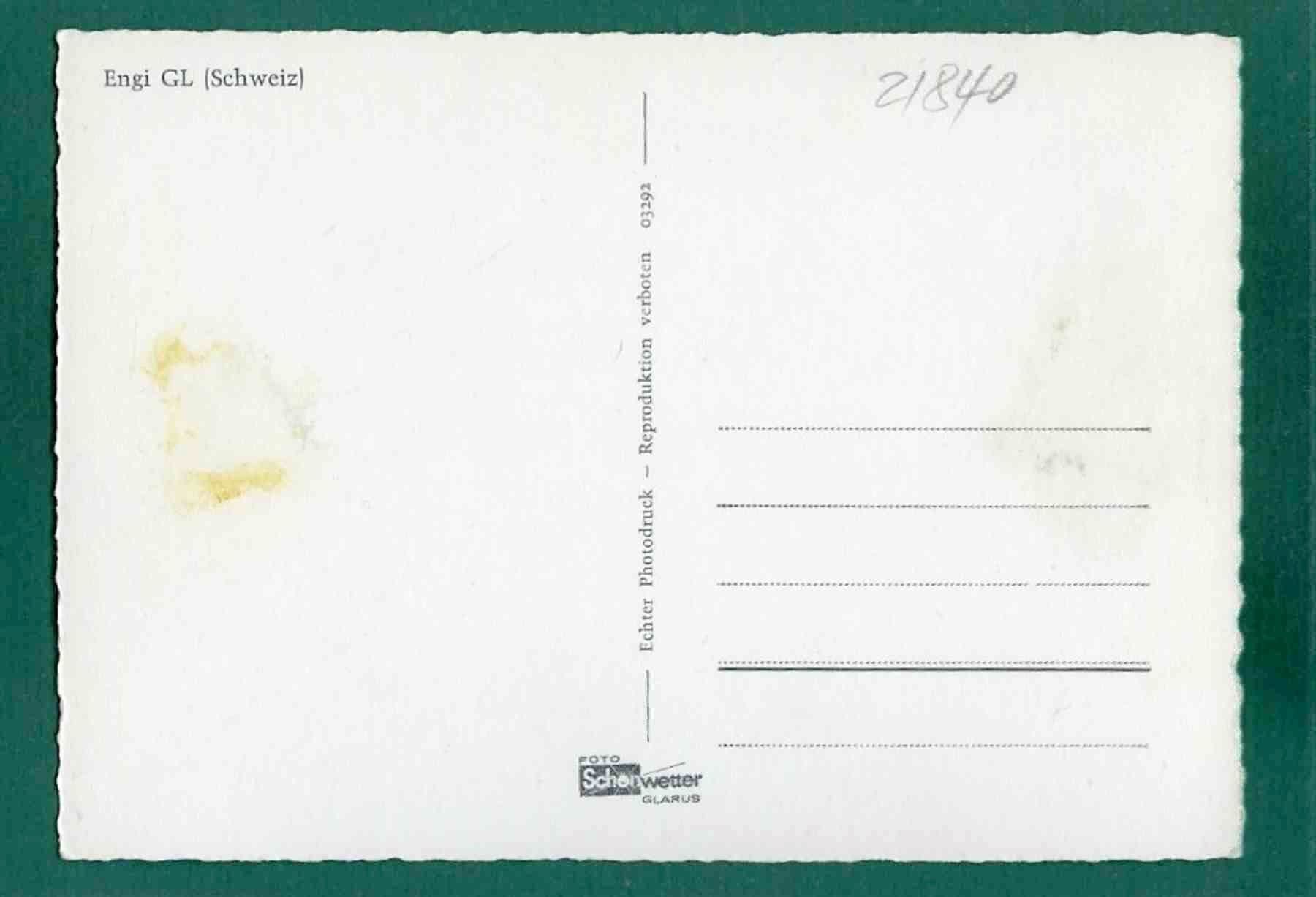 Cartoline postali: Engi GL, im Winter, ungelaufen, Grossformat, ca. 1960 – Usato da Sargans venduto da Hausi1951 1