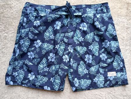 BADESHORTS BADEHOSE MEN PAUL KEHL BUNT BLAU GR. M HAWAI