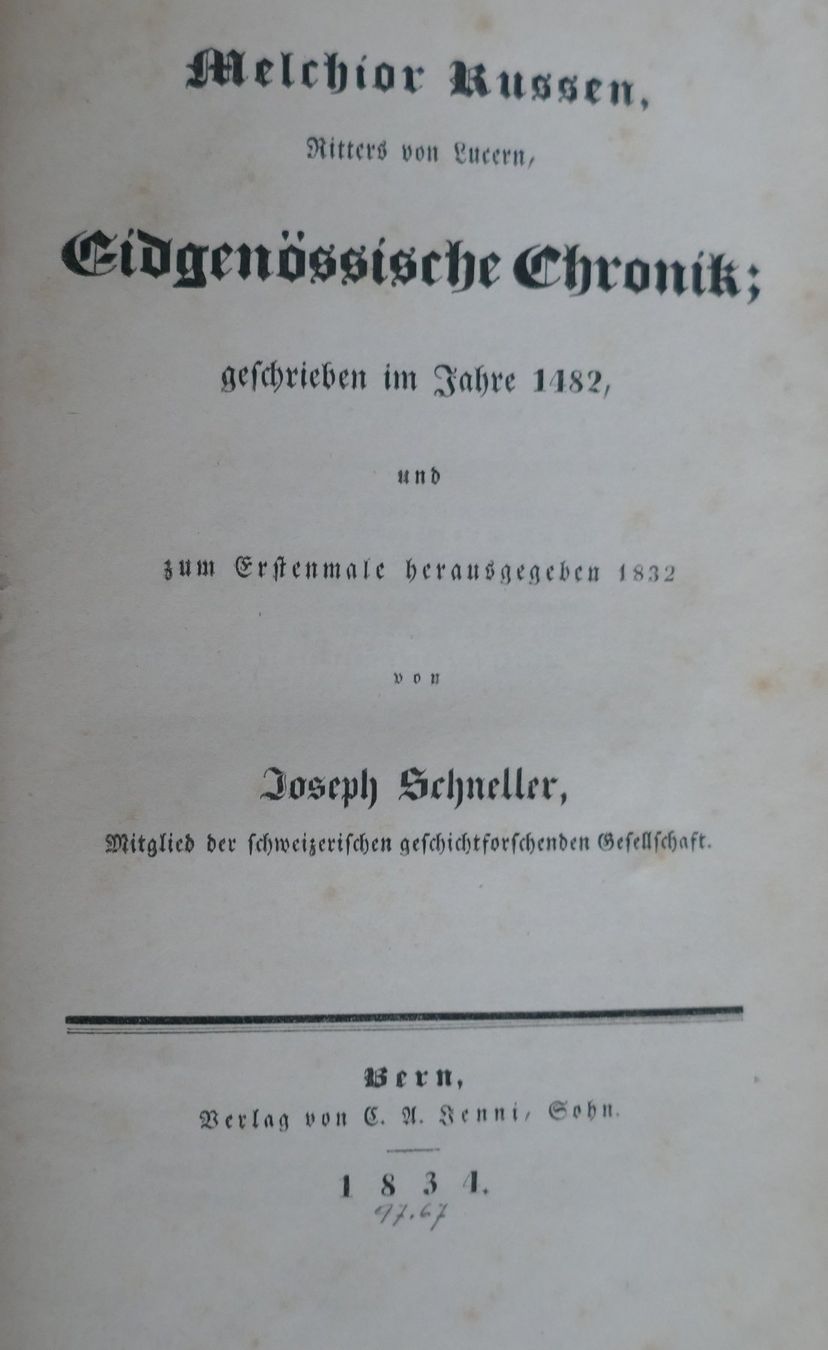 Bücher: Eidgenössische Chronik – Gebraucht aus Gwatt (Thun) von seeblick98 1