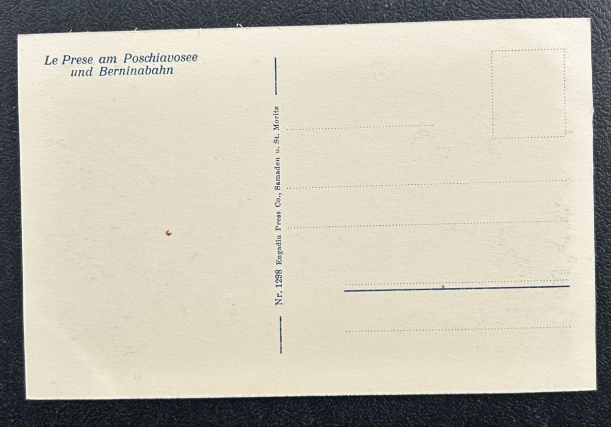 Cartoline postali: Fotokarte La Prese mit Berninabahn  – Usato da Horw venduto da Tellbub 1