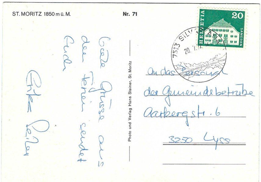 Cartoline postali: AK St. Moritz GR – Usato da Rheinfelden venduto da wil_m7gh 1