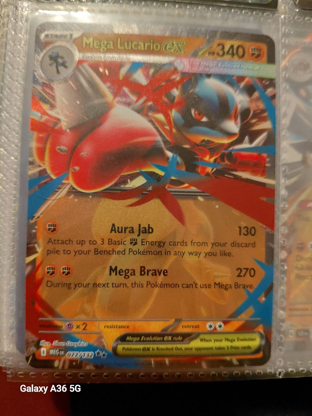 Pokémon Carte collezionabili: Mega Lucario ex 077/132 – Nuovo (secondo la descrizione) da Zuchwil venduto da Sam-ler-in