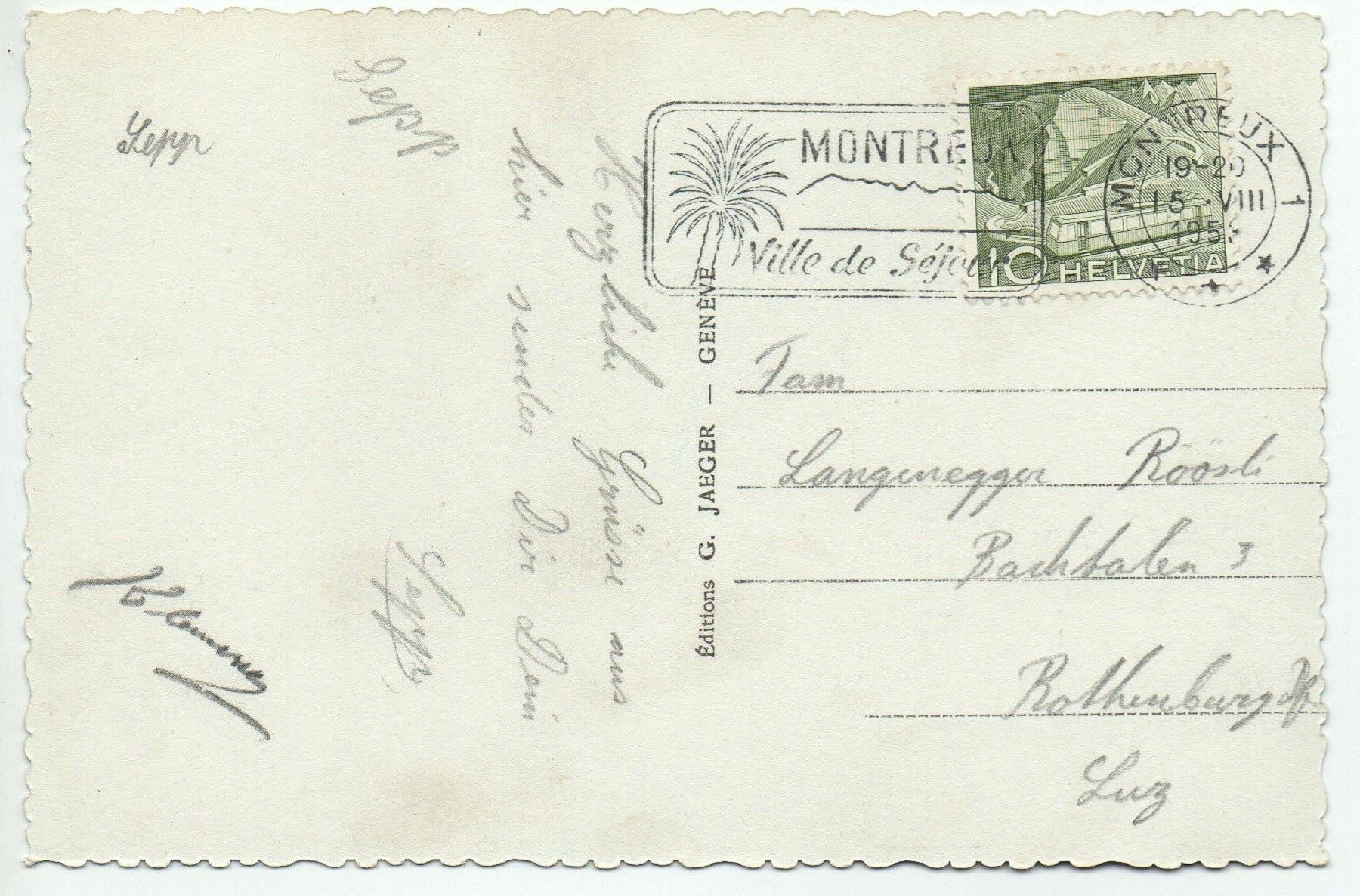 Ansichtskarten: MONTREUX – Gebraucht aus Jona von philajona 1