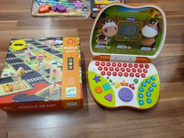 Djeco Riesenpuzzle oder Chicco Lernlaptop B10