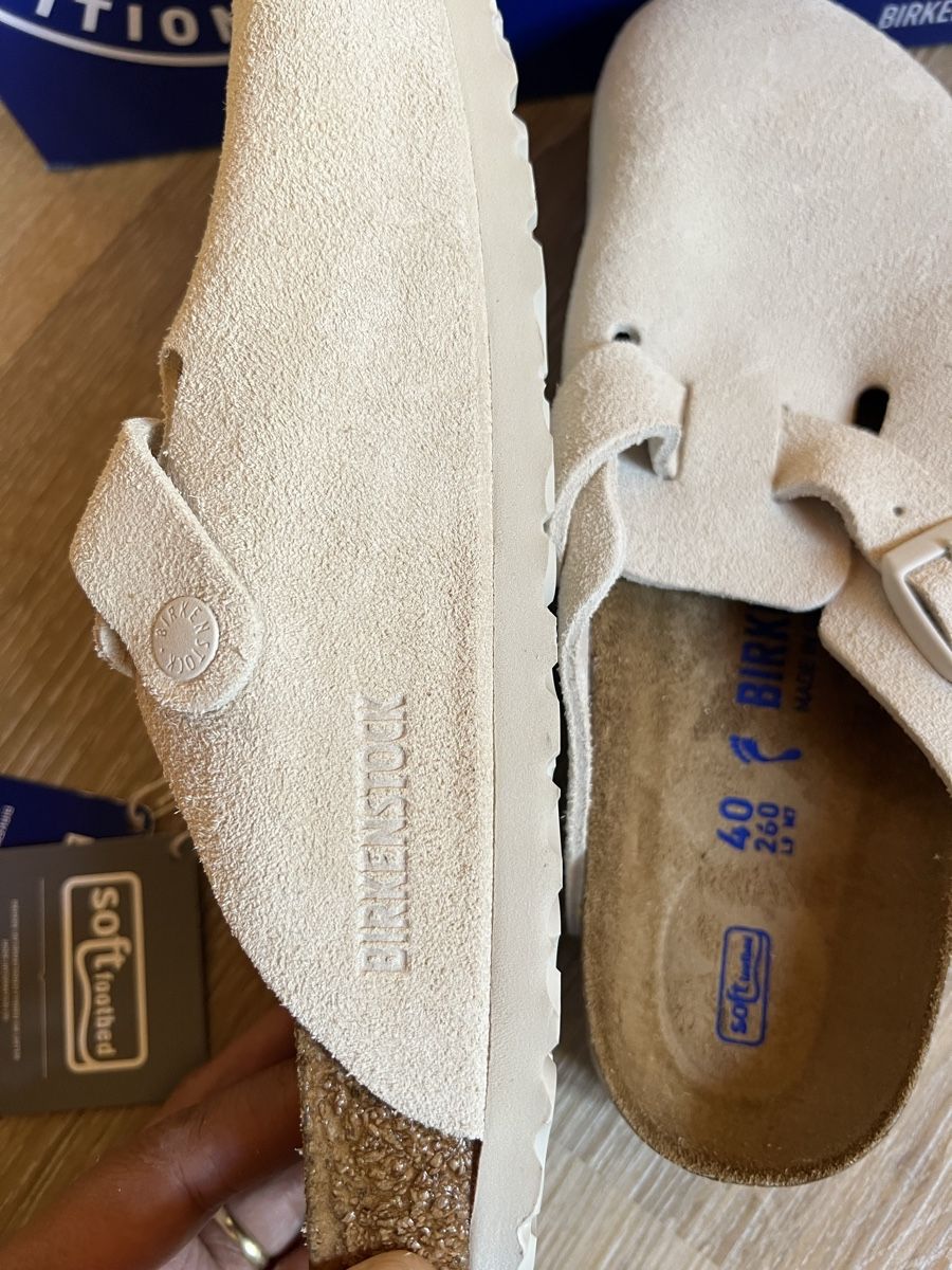 Birkenstock Scarpe da uomo: Birkenstock Boston Veloursleder Gr.40 – Nuovo e nell'imballaggio originale da Gurtnellen venduto da familie_mueller 1