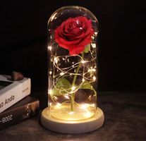 Rose in Glas Abdeckung Valentinstag Hochzeit Geburtstag Deko