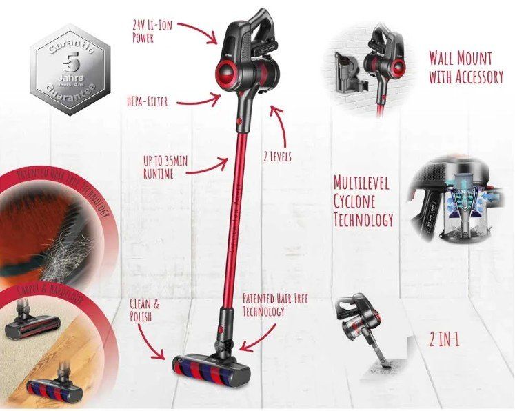 Trisa Aspirapolveri & Accessori: Trisa Akku-Hand- und Stielsauger Quick Clean Professional – Nuovo e nell'imballaggio originale da Bassersdorf venduto da COOL-AG 2