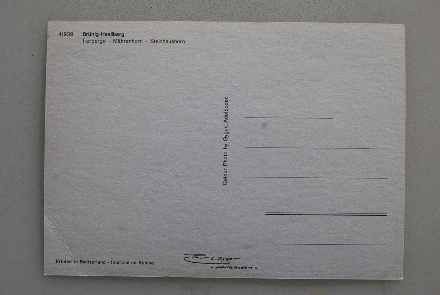 Cartoline postali: AK Strasse Brünig - Hasliberg mit Postauto – Usato da Rüfenacht BE venduto da Toro06 1