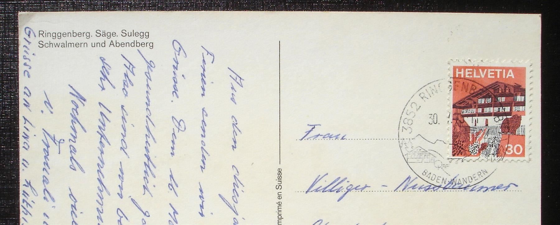 Cartes postales: RINGGENBERG Säge - Sulegg – D'occasion à Jona par philajona 1
