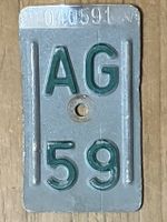 AG 59 - VELONUMMER - FAHRRADSCHILD - PLAQUE DE VELO - AG 59