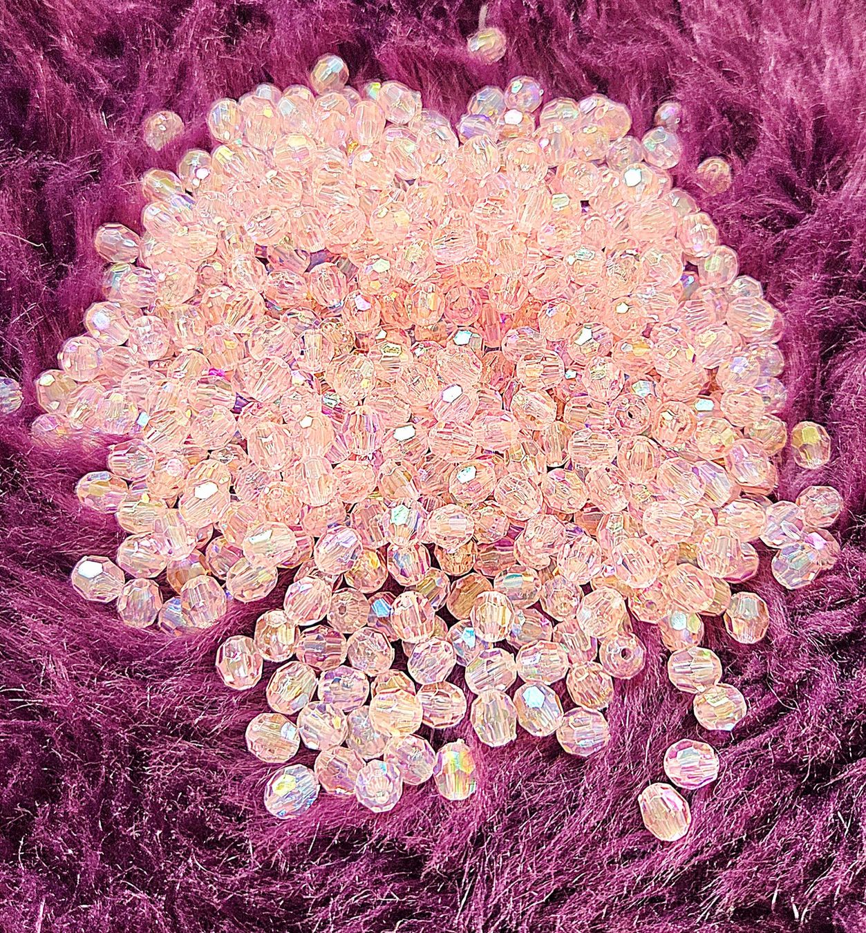 Perles (synthétiques): Facettierte Acrylperlen 6 eckig rosa – Neuf avec emballage d'origine à Obergösgen par Netto_Tante 1