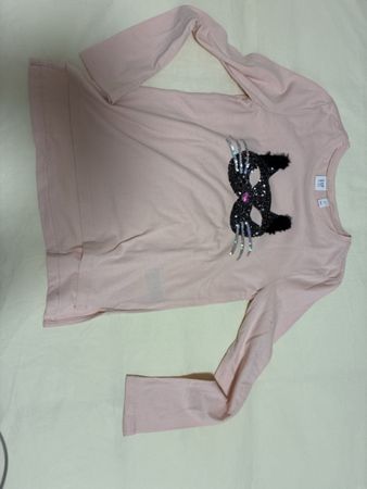 Langarmshirt Gap Kids rosa Katzenmotiv Grösse M