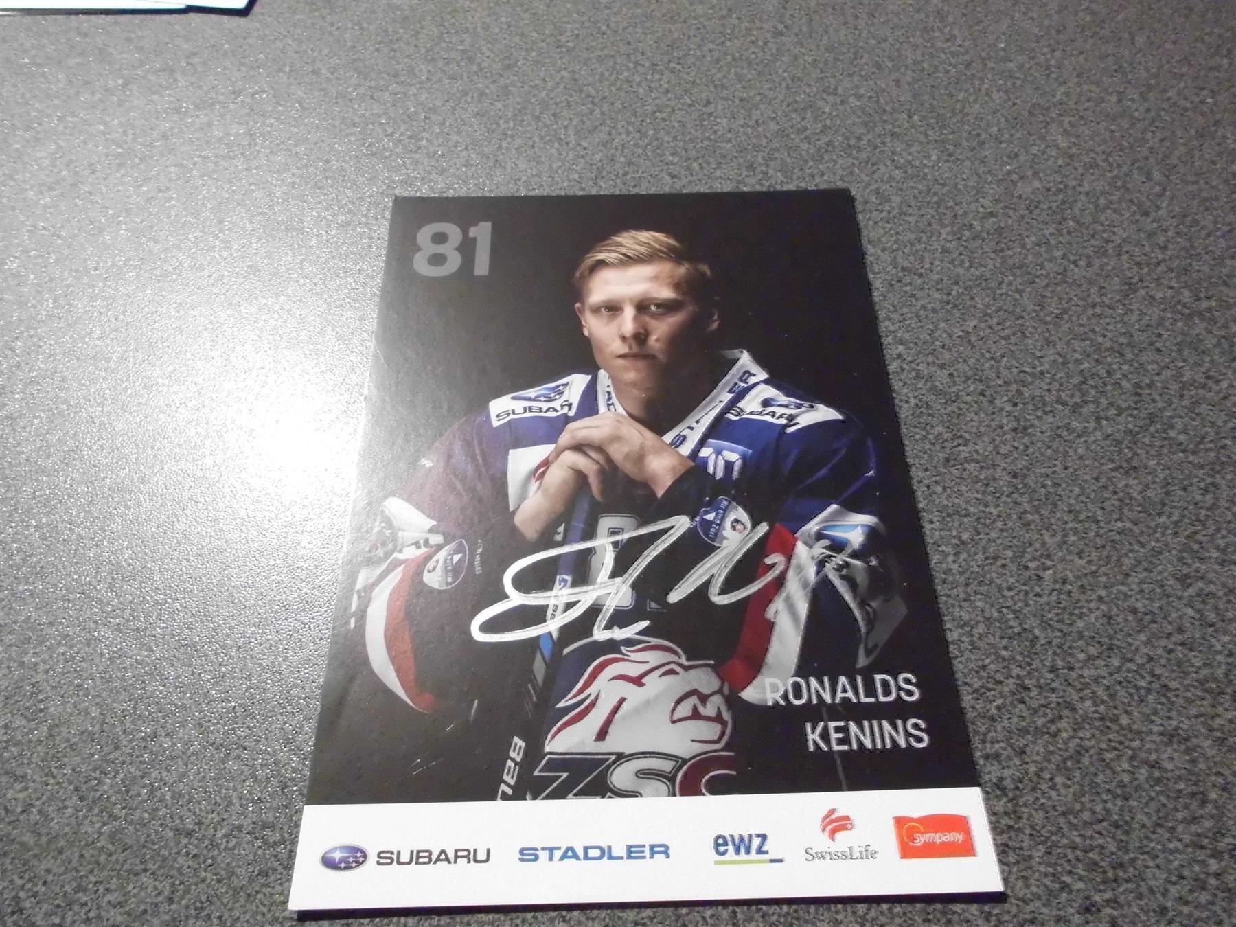 Autographes: ZSC-Autogrammkarte R. Kenins 2016 – D'occasion à Zürich par Motzkuh