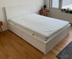 IKEA MALM - Bett 140 mit Lattenrost und Matratze