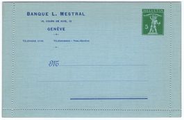 5 Rp. Tellknabe (T.II) Privatganzsachen-Kartenbrief von GENF