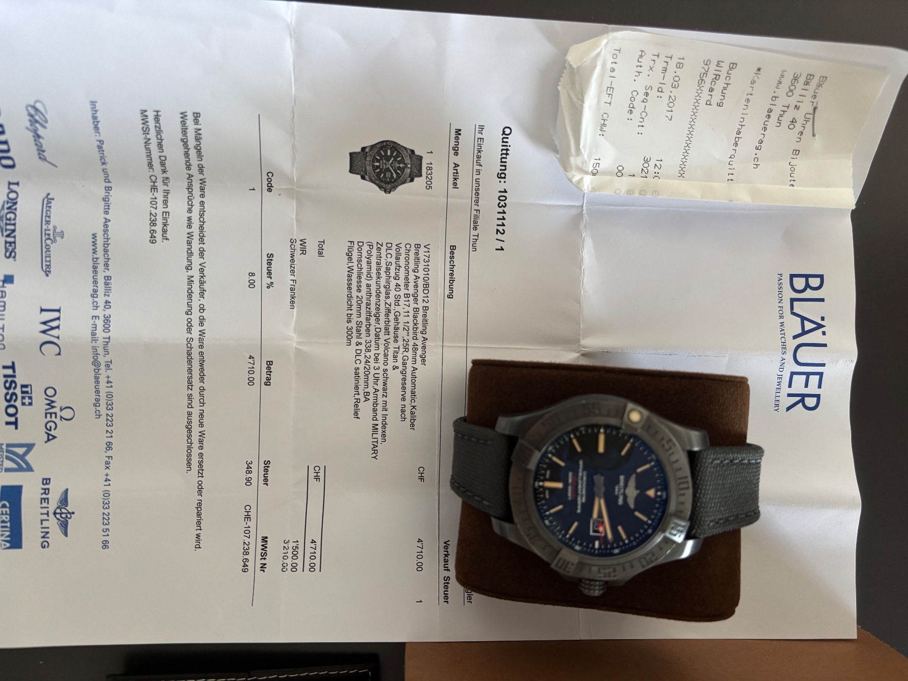 Breitling Uhren: Breitling Avenger 48mm - Full Set – Gebraucht aus Wauwil von Starswithcopyright 1