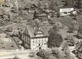 Meggen LU Hotel Kreuz Umgebung Bauernhof unverbaut Flg.Aufn.