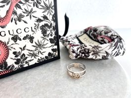 GUCCI Ring 925 Silber Interlocking G Open Band