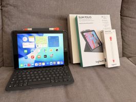 Apple iPad 9. Gen 64GB WiFi 10,2” Logitech Slim Folio Pencil