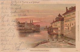 Zürich Partie an der Limmat