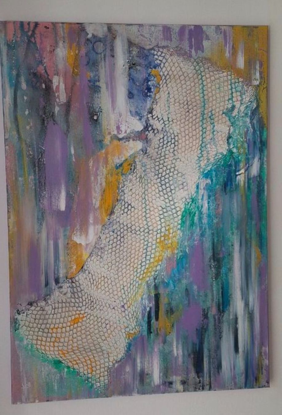 Gemälde: Gemälde "Netz" handmade 50×70 – Neu (gemäss Beschreibung) aus Riehen von Steinbock1970 1